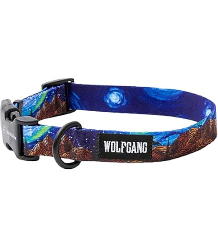 Amazon | WOLFGANG/ウルフギャング StarryWolf LEASH Sサイズ 巾1.6cm